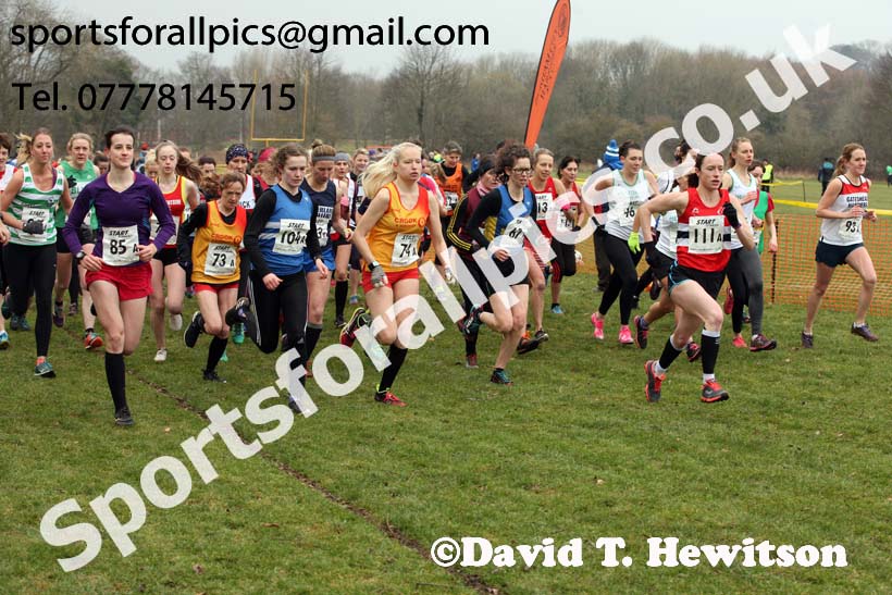 Senior and veteran womens 2018 Durham Cathedral Cross Country Relay. Photo:  David T. Hewitson/Sports for All Pics